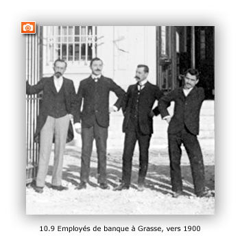 Les employés de la banque Luce à Grasse autour de leur patron, vers 1890? Fonds Jean Luce, droits réservés