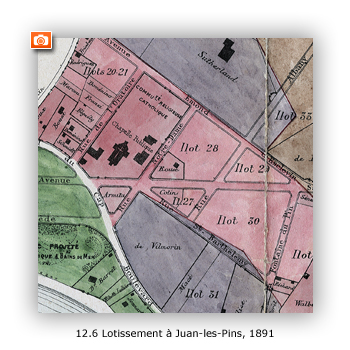 Plan du lotissement de Juan-les-Pins, 1891