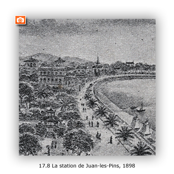 Publicité pour la station de Juan-les-Pins, 1898