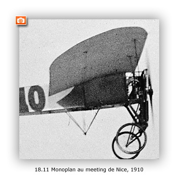 Décollage d'un monoplan au meeting de Nice, 1910
