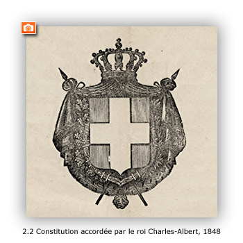 Constitution ou statuto du royaume accordée par le roi Charles-Albert le 8 février 1848