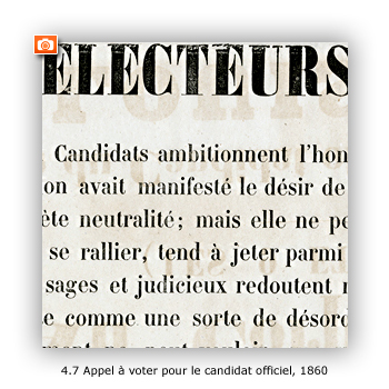 Appel du préfet à voter pour le candidat officiel lors des élections législatives de décembre 1860