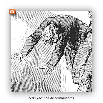 Exécution des communards, gravure extraite de L'Illustration