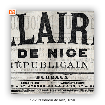 L’Éclaireur de Nice, 1890