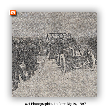 Photographie publiée dans la presse locale, Le Petit Niçois, 1907