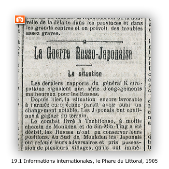 Informations internationales, le Phare du  Littoral, 1905