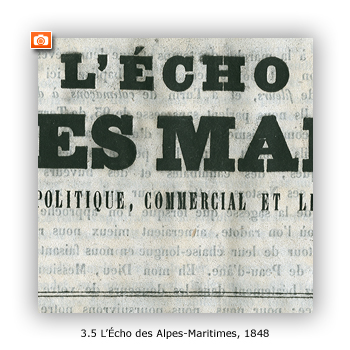 L'Echo des Alpes-Maritimes, 1848