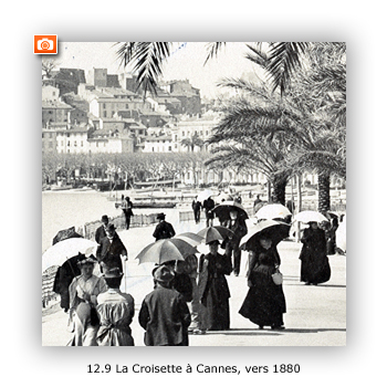 La promenade de la Croisette à Cannes, vers 1880