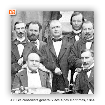 Les conseillers généraux des Alpes-Maritimes lors de la session d'août 1864