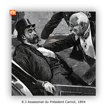 L'assassinat du président Carnot à Lyon par l'anarchiste Caserio le 25 juin 1894, L'illustration, 30 juin 1894
